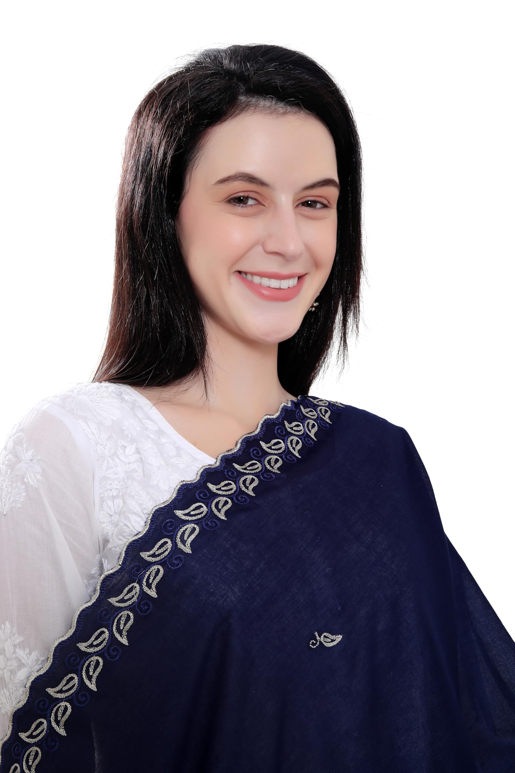 dupatta house cotton embroidery dupatta zari-picture-52