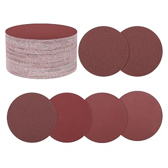60 Pack Sanding Disc Kit 6 Inch 80/120/180/240/320/400 Grit Hook and Loop Random Orbital Sandpaper for Drywall Sander Wood Metal