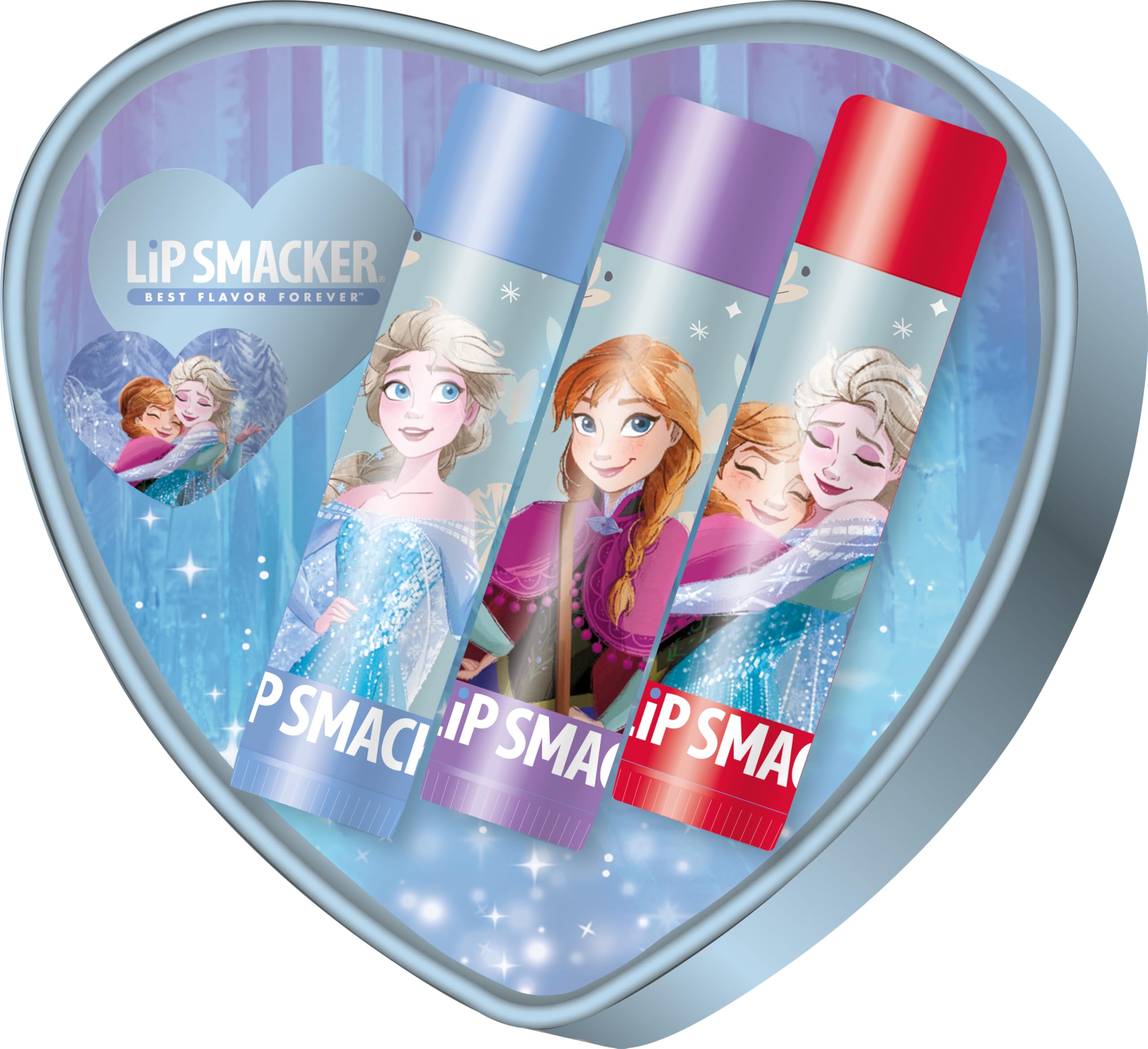 Lip Smacker Frozen, Heart Shape Tin Set, 3-Piece Frozen Themed Lip Balm Set for Girls Gift Edition 2025, Multicolor - Image 3