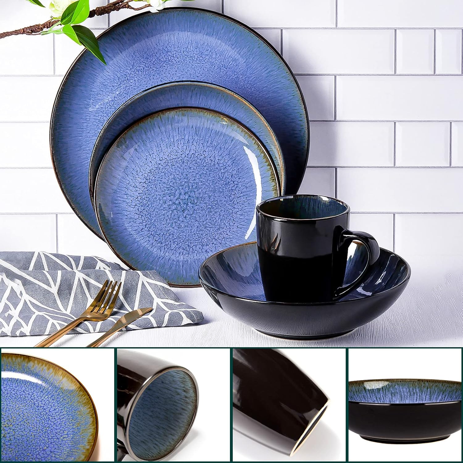 royal blue dishes