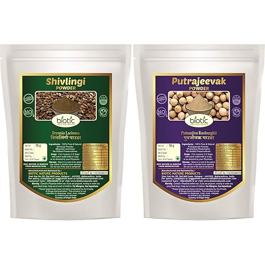 Bryonia Seed Combo Pack 50g & Putrajivak Seed Powder 100g -