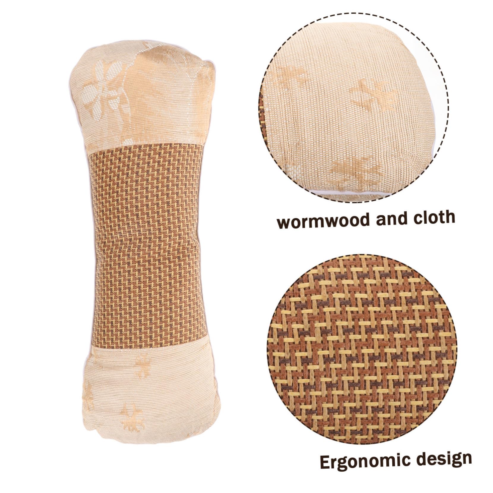 ERINGOGO Wurmholz Nackenrolle Kissen EIS Seide Kühlkissen Ergonomisches Nackenstützkissen für Sommer Schlaf Unterstützung gegen Nackenschmerzen mit Elegantem Farbdesign