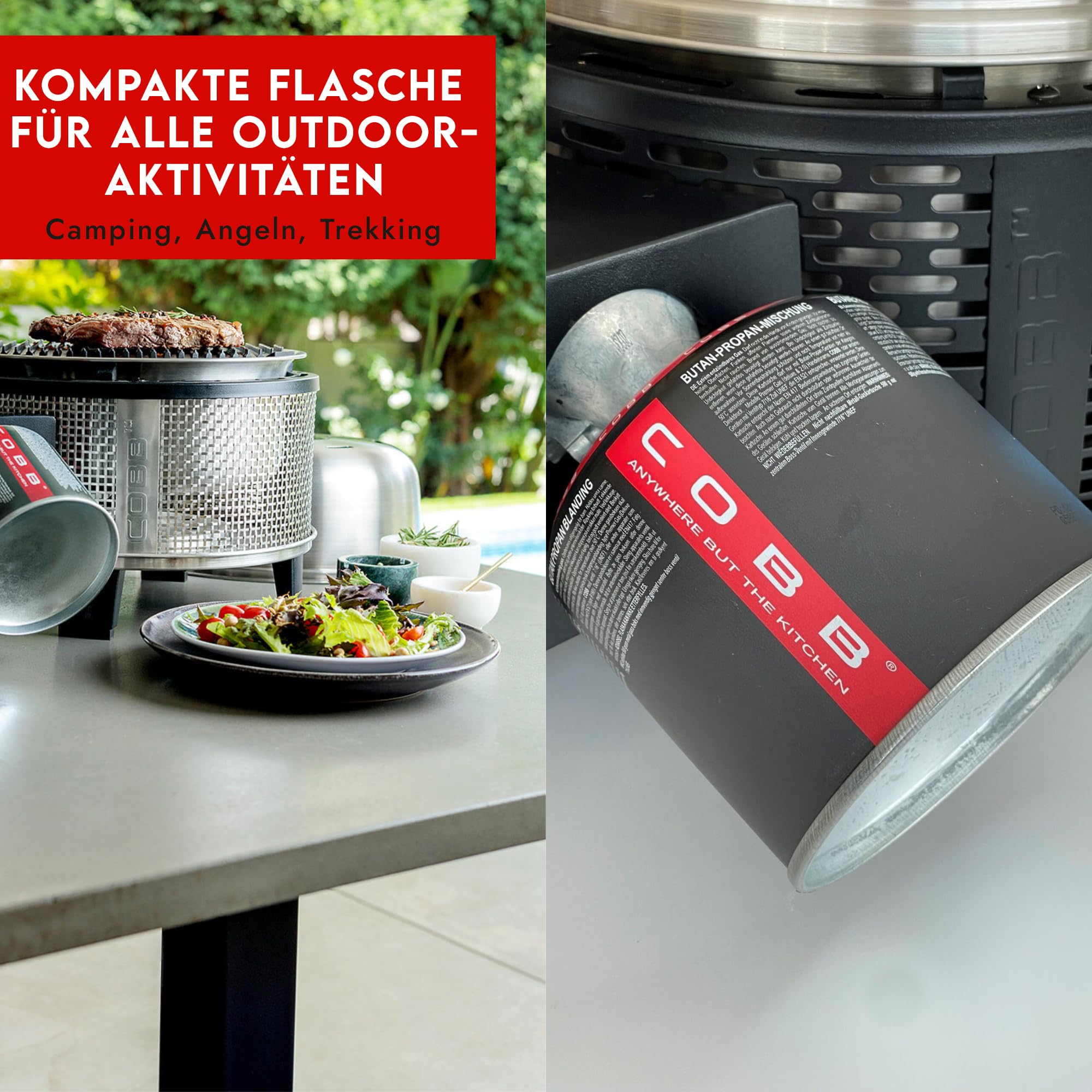 SMH LINE® 500 gram Gasflessen - Cartouche - Schroefpatroon Schroefventiel - Easy Clic cartouche- Gaspatroon - Camping gasfornuis - Propaan butaangas - voor gasbrander - onkruidbrander - Hanna Trading