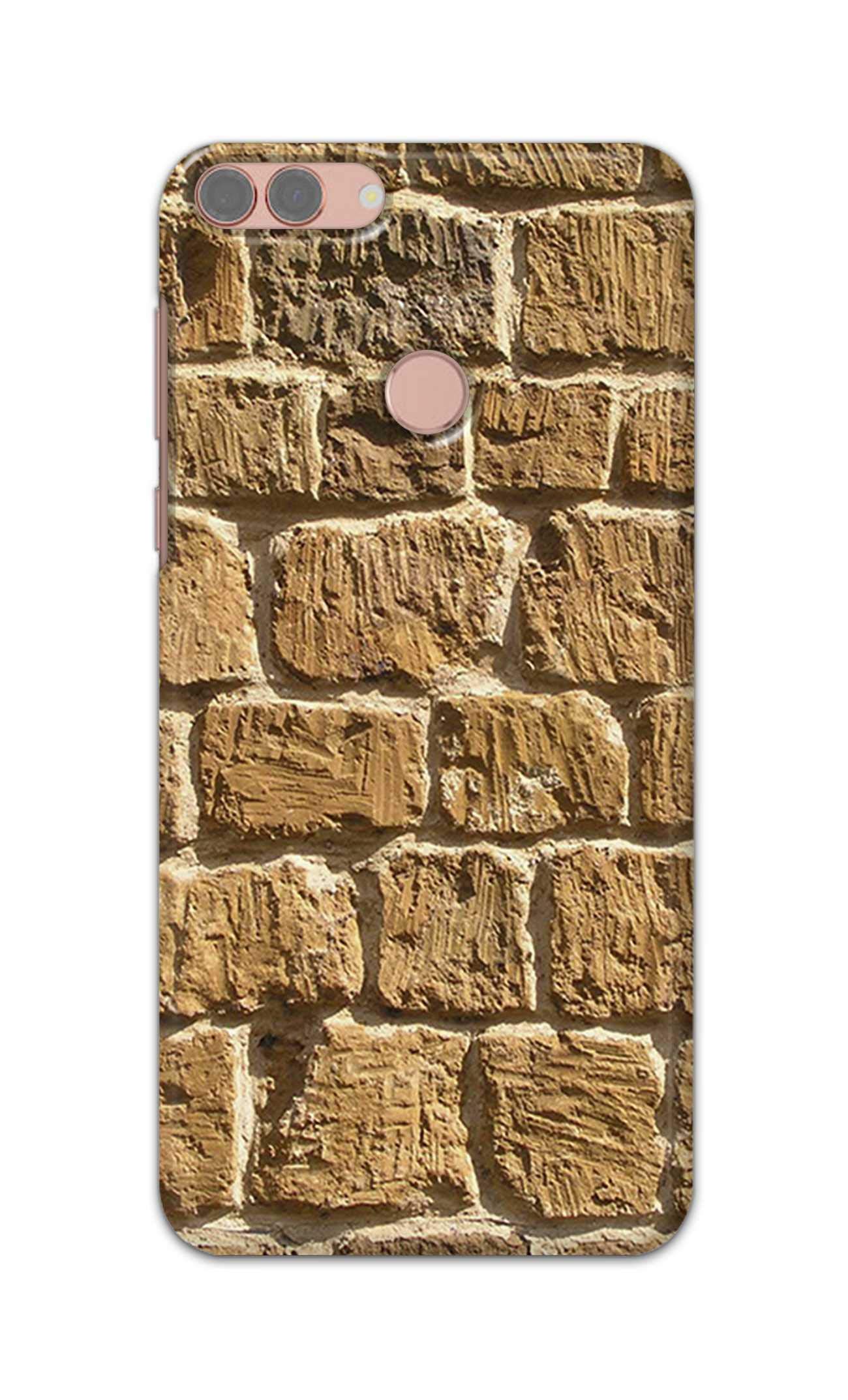 PRINTFIDAA Brown Colour Brick Walls Image Designer Case for Huawei P Smart FIG-LX1, FIG-LA1, FIG-LX2, FIG-LX3 Back Cover