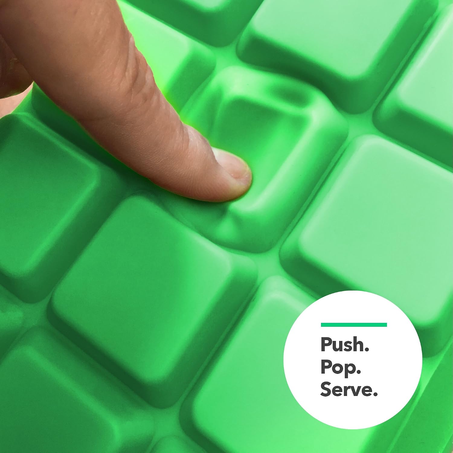 Vremi Silicone Ice Cube Trays with Plastic Lids - BPA Free Ice Tray Set of 2 with 42 Small Square Cubes - Covered Easy Pop Push Release Rubber Mold for Cocktails Dog Treats Water Bottles - Blue Green