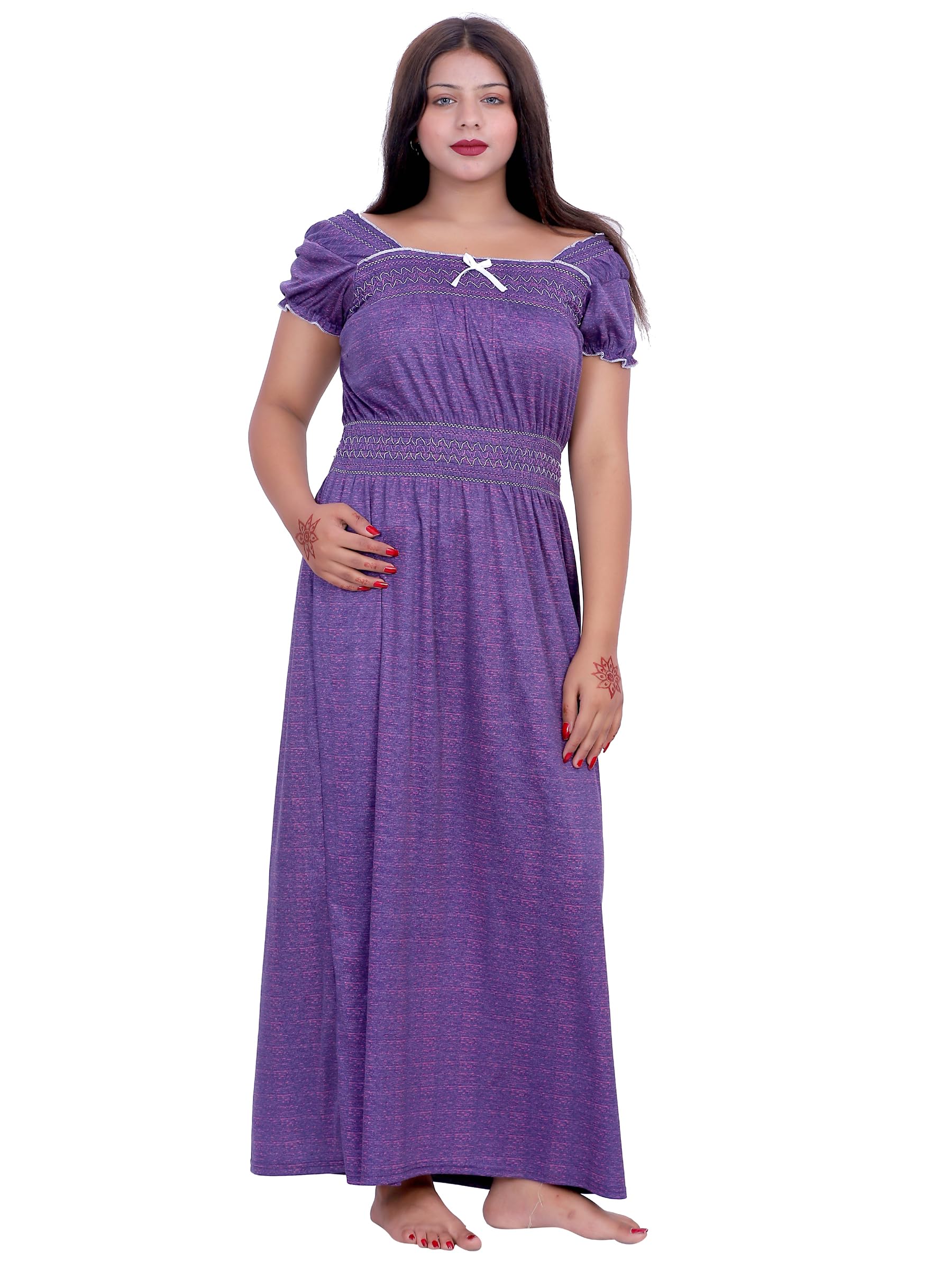 Sleepwear, Night Gown for Women elastik Smoking Nighty-picture-50