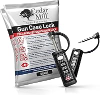 Vista 1 de TSA Approved Tactical Gun Case Lock - Protective Rubber Sleeve & Cut-Resistant MonoShaft - Secure Single Shaft Padlock for Guns Luggage Rifles