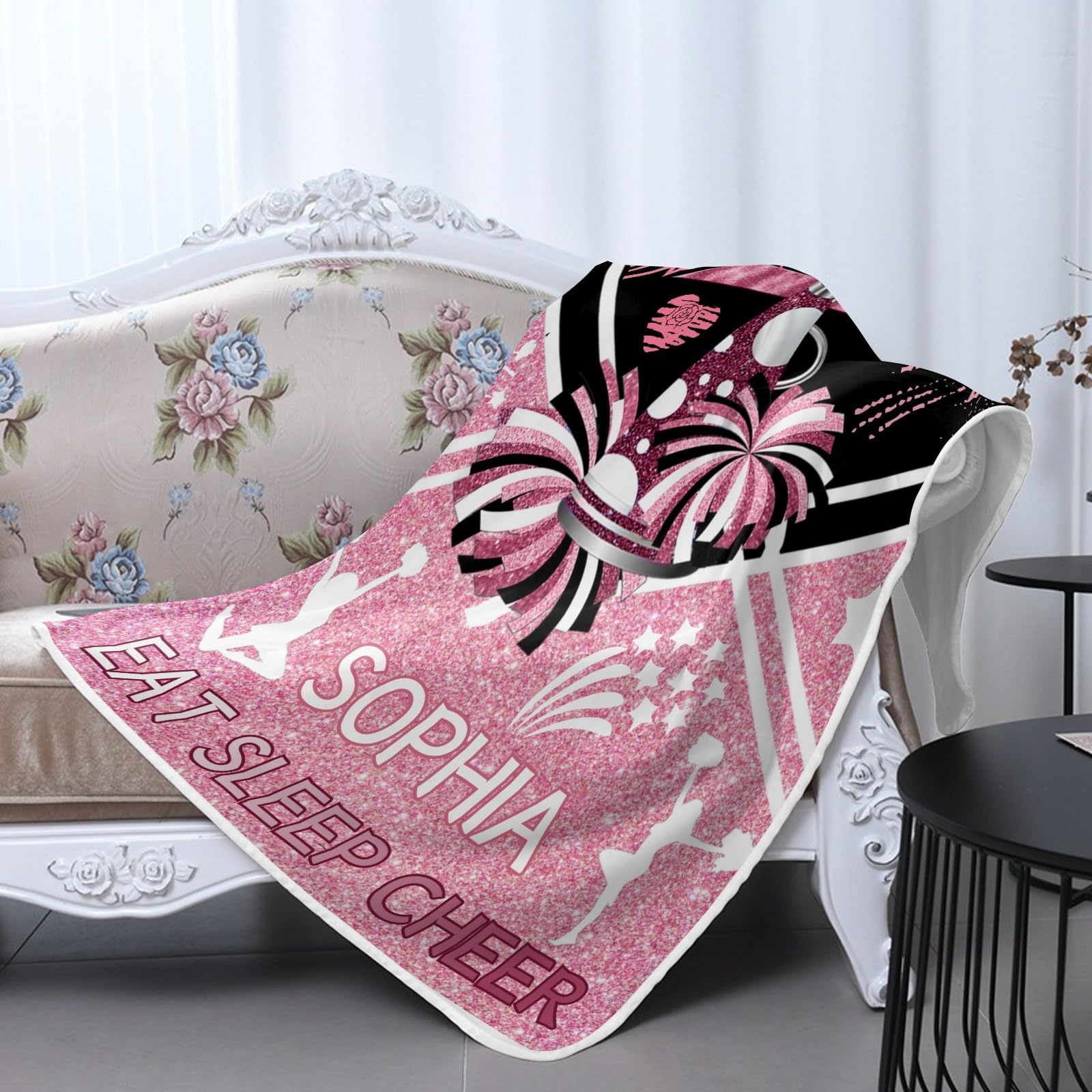 GoTussWO Custom Cheerleader Peach Weighted Blanket Cooling Laye, Keep Cooling All Night,30x40Inch