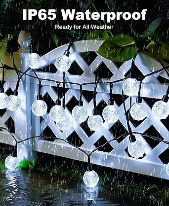 btfarm Solar String Lights Outdoor Garden,12.5M/41FT 50 LED Garden Lights