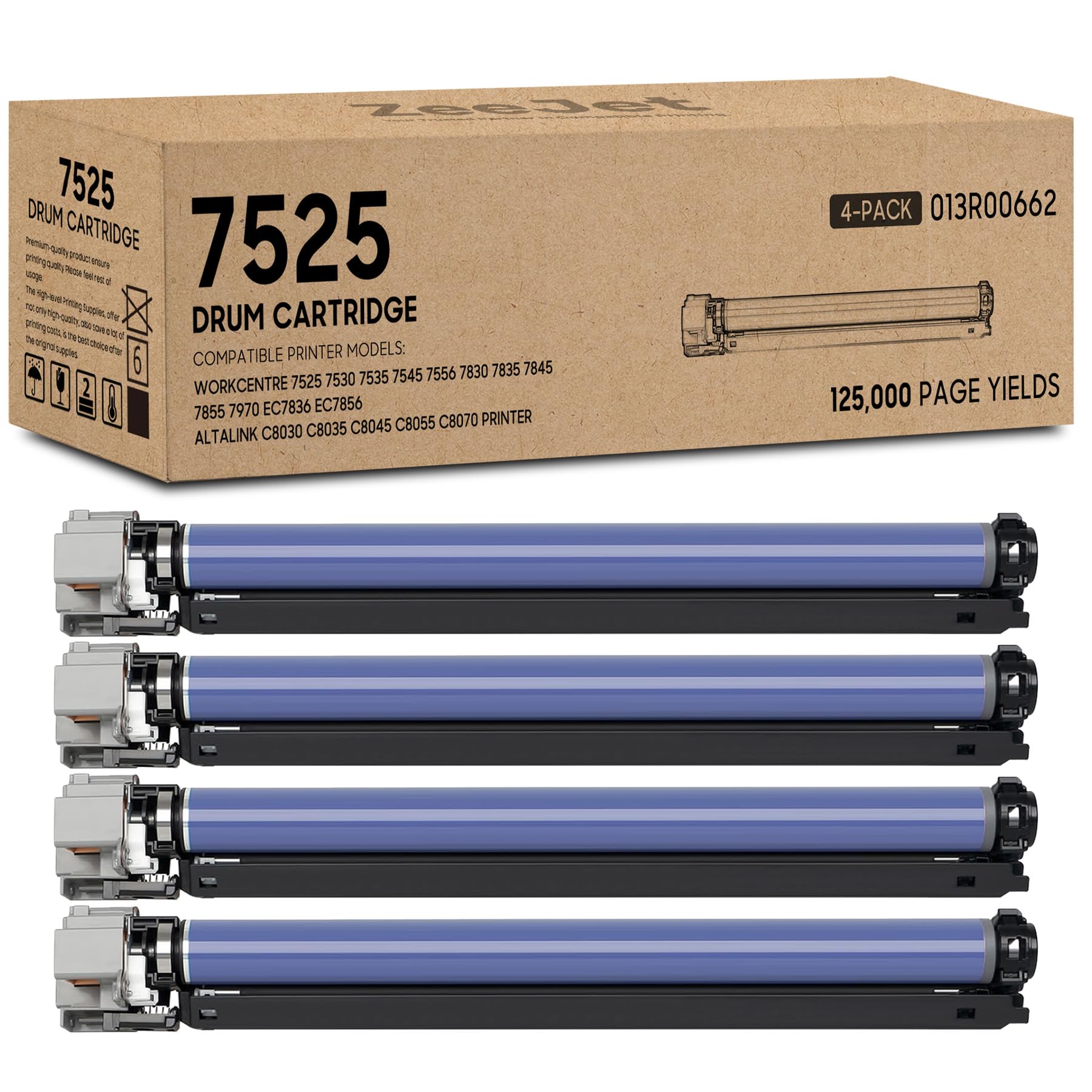 7525 wkład bębnowy 013R00662 zamiennik bębna do Xerox WorkCentre 7525 7530 7535 7545 7556 7830 7835 7845 7855 7970 EC7836 EC7856 EC8036 EC8056 AltaLink C8030 C8035 C8045 C8055 Drukarka Drukarka