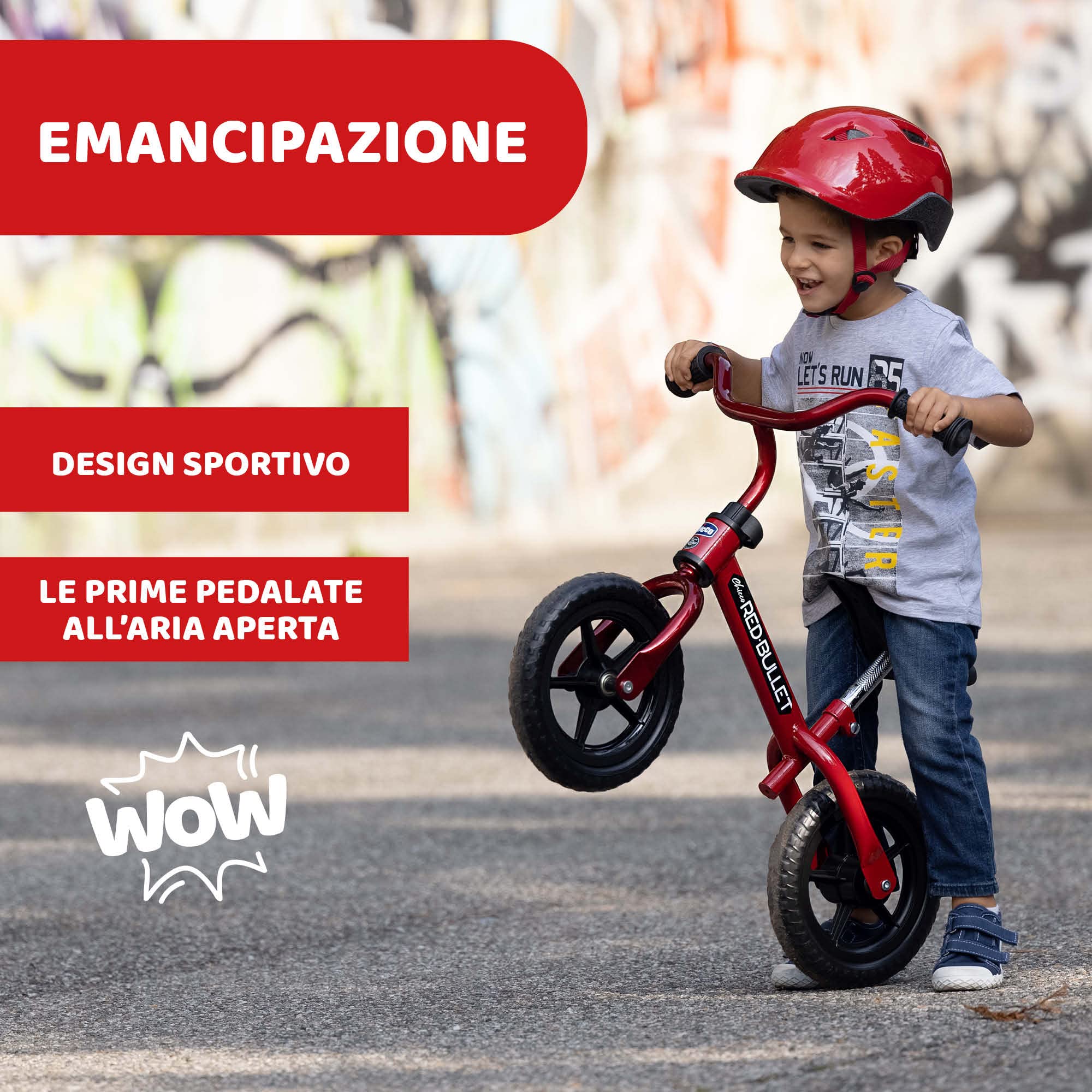 Chicco Bicicletta Bambini Senza Pedali 2-5 Anni, Bici Senza Pedali Balance Bike per l'Equilibrio, bici senza pedali 2 anni, con Manubrio e Sellino Regolabili, Max 25 Kg, Giochi Bambini 2-5 Anni