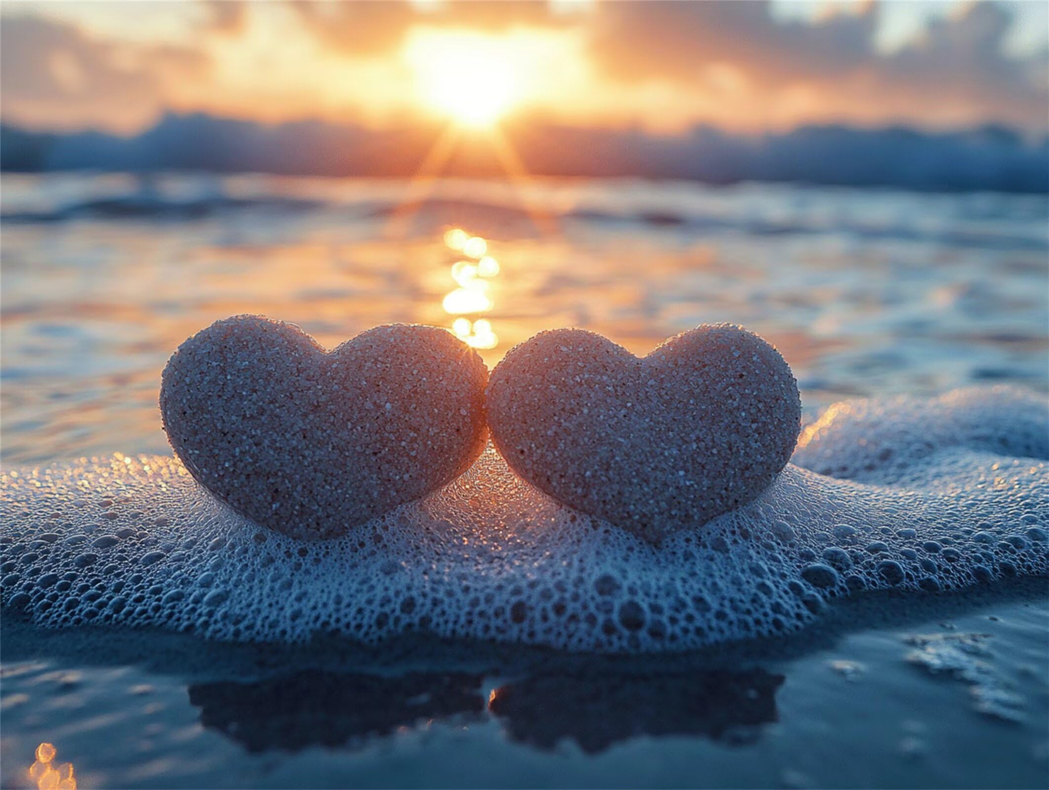 Puzzle 5000 elementów dla dorosłych, gry rodzinne, Love Sunset, n-1