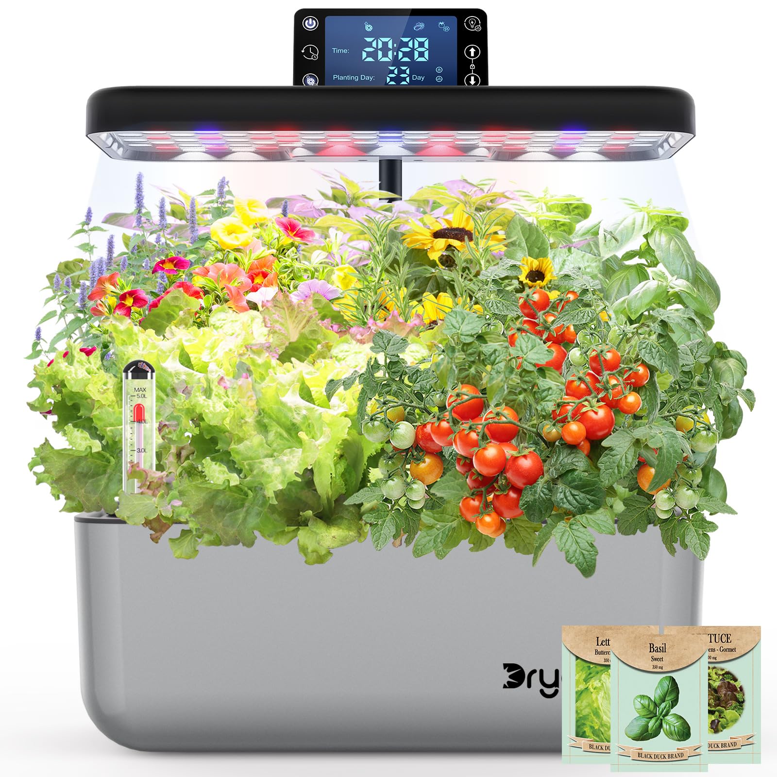 Kit de culture hydroponique pour herbes fraîches de cuisine avec écran tactile