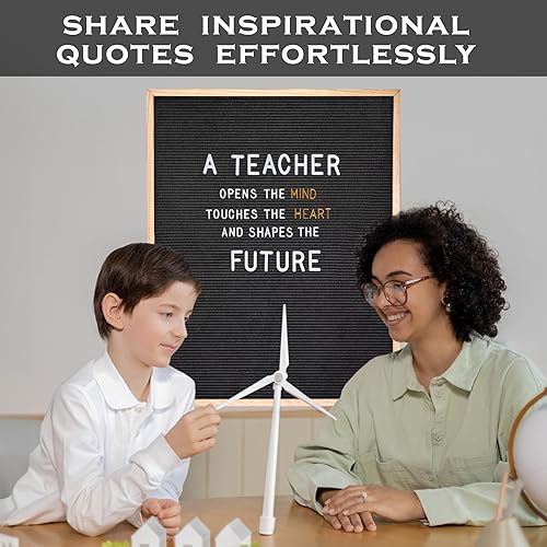 Miniatura 19 de Tablero de letras de fieltro negro en marco negro de 24 x 30 pulgadas con letras doradas, tablero de fieltro grande para el regreso a clases, Todo