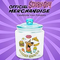 Vista 6 de Silver Buffalo Scooby Doo Scooby Snacks Glass Cookie Snack Candy Jar with Lid (Small)