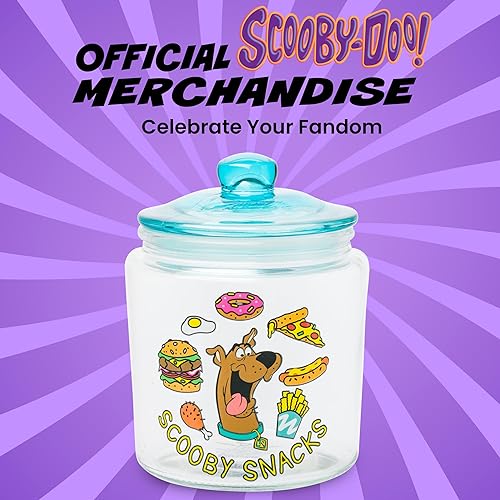 Miniatura 6 de Silver Buffalo Scooby Doo Scooby Snacks Glass Cookie Snack Candy Jar with Lid (Small) Alicia en el país de las maravillas Flores y hongos pequeños
