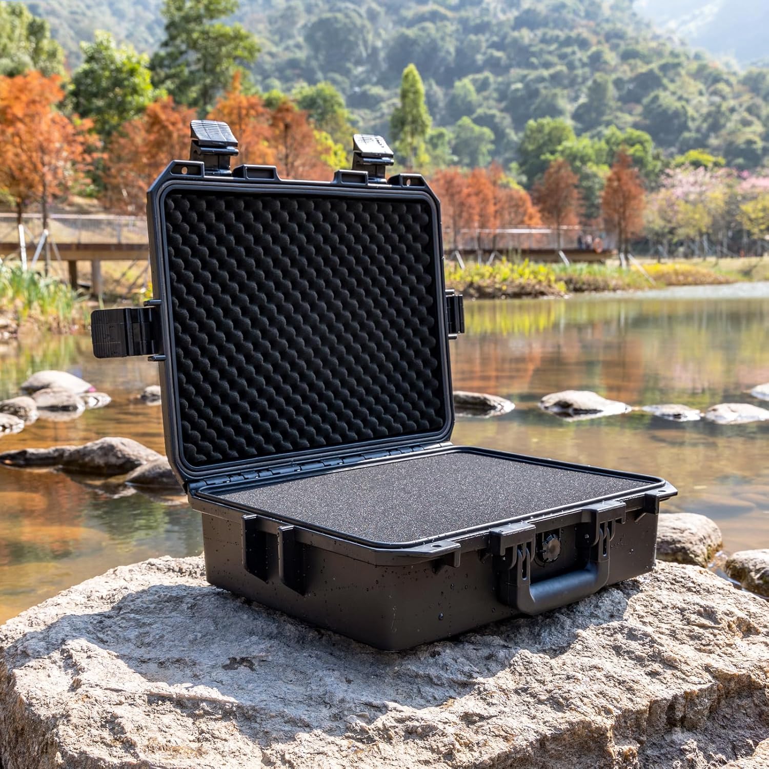 Lykus HC-4110 Waterproof Hard Case with Foam, Interior Size 16.1x14.2x5.1 inch, Suitable for laptop, camera, game console, electronics, and more - Image 9