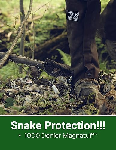 Miniatura 8 de Equipo de caza de Dan, protector de serpiente, a prueba de brezo, impermeable, polainas de pierna 1000D. Fabricado en Estados Unidos