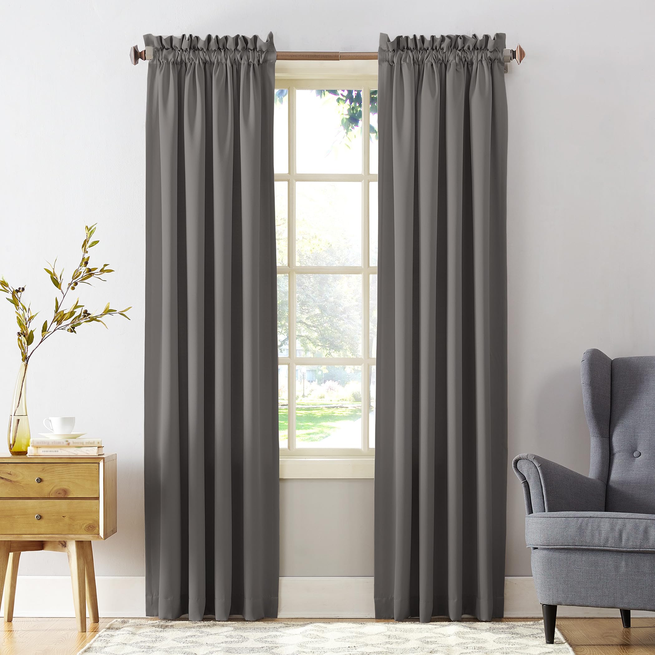 Sun Zero Barrow Energy Efficient Rod Pocket Curtain Single Panel