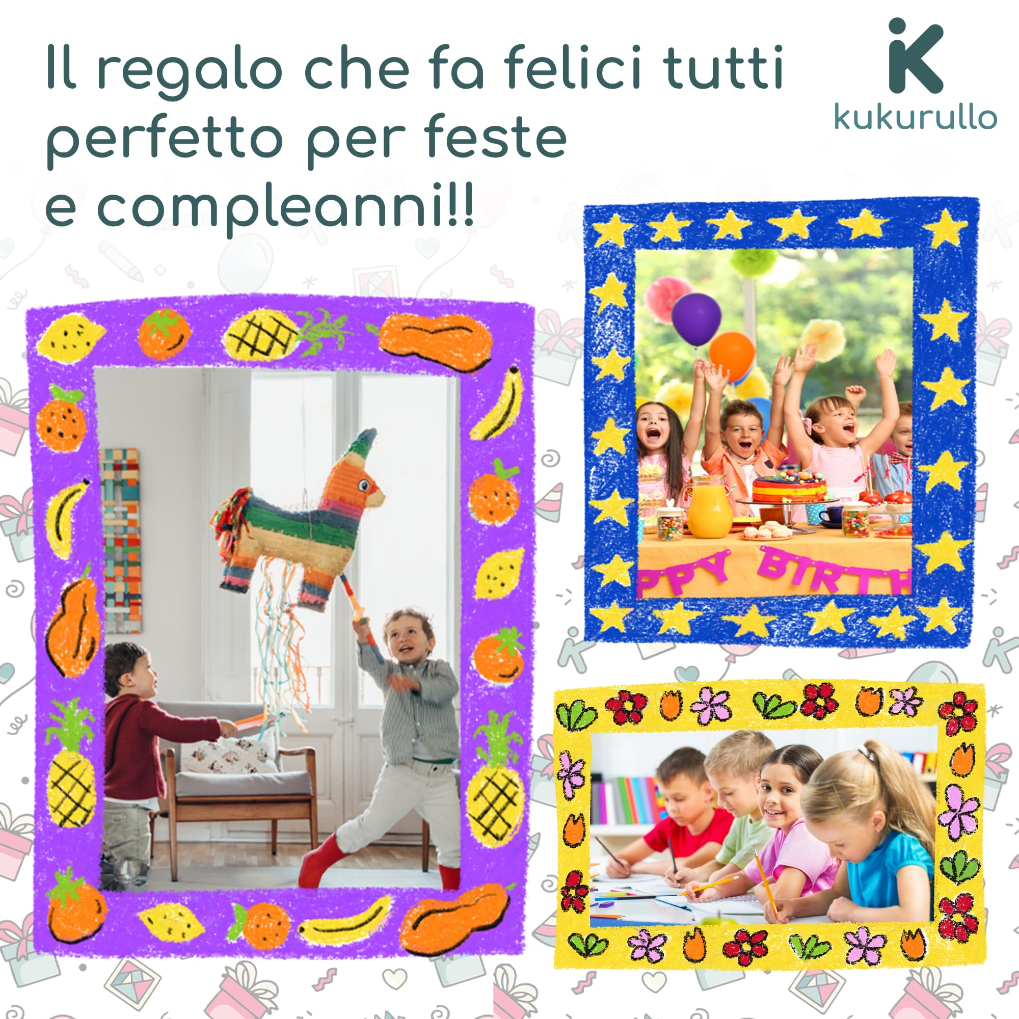 Gadget compleanno bambini - Set di 25 scatole di pastelli a cera colorati - Regalini fine festa per bambini - 6 pastelli per scatola - Perfetti per compleanni e bustine regalo