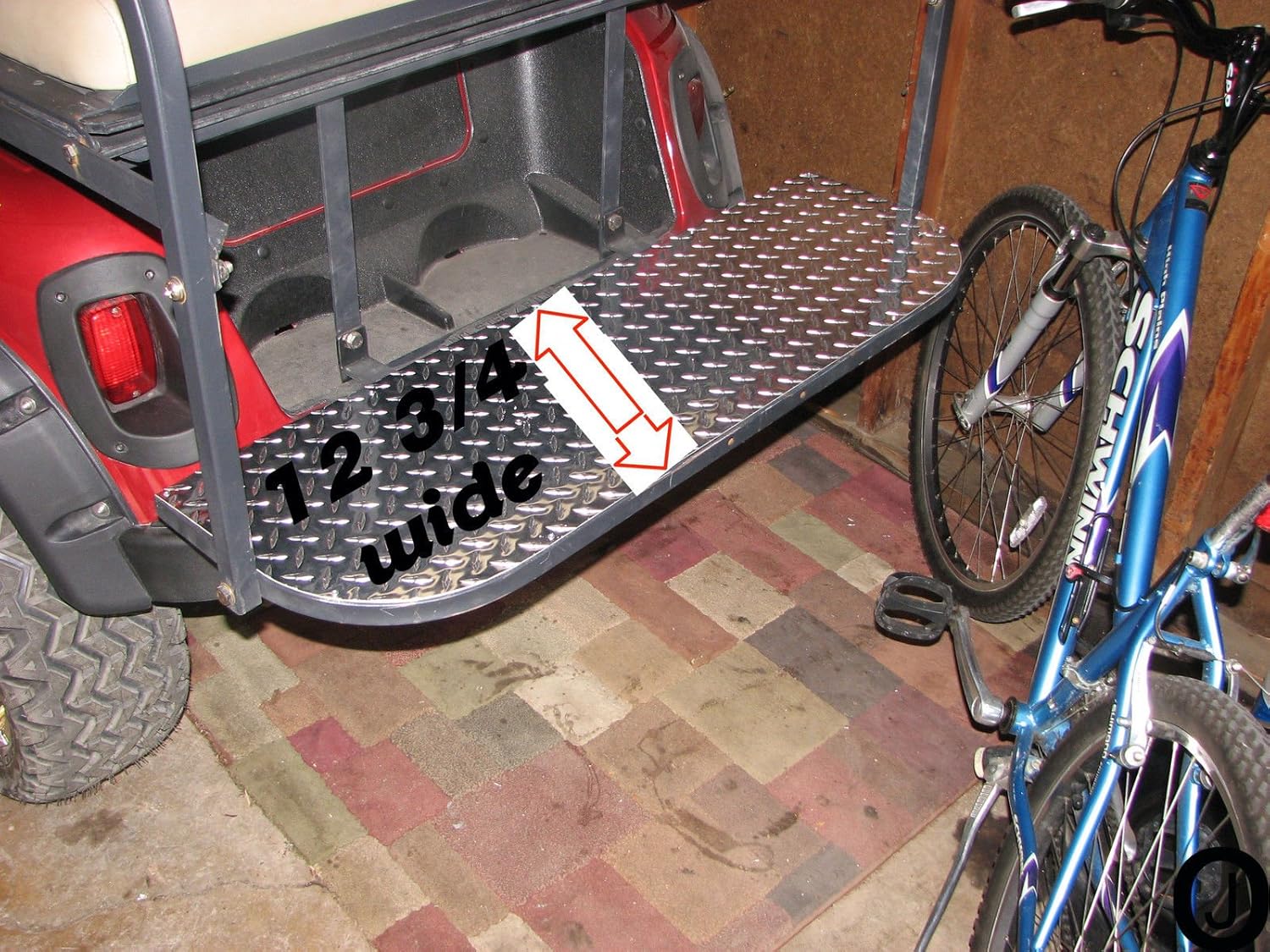 Ezgo RXV Golf Cart Diamond Plate Rear Seat Step Cover