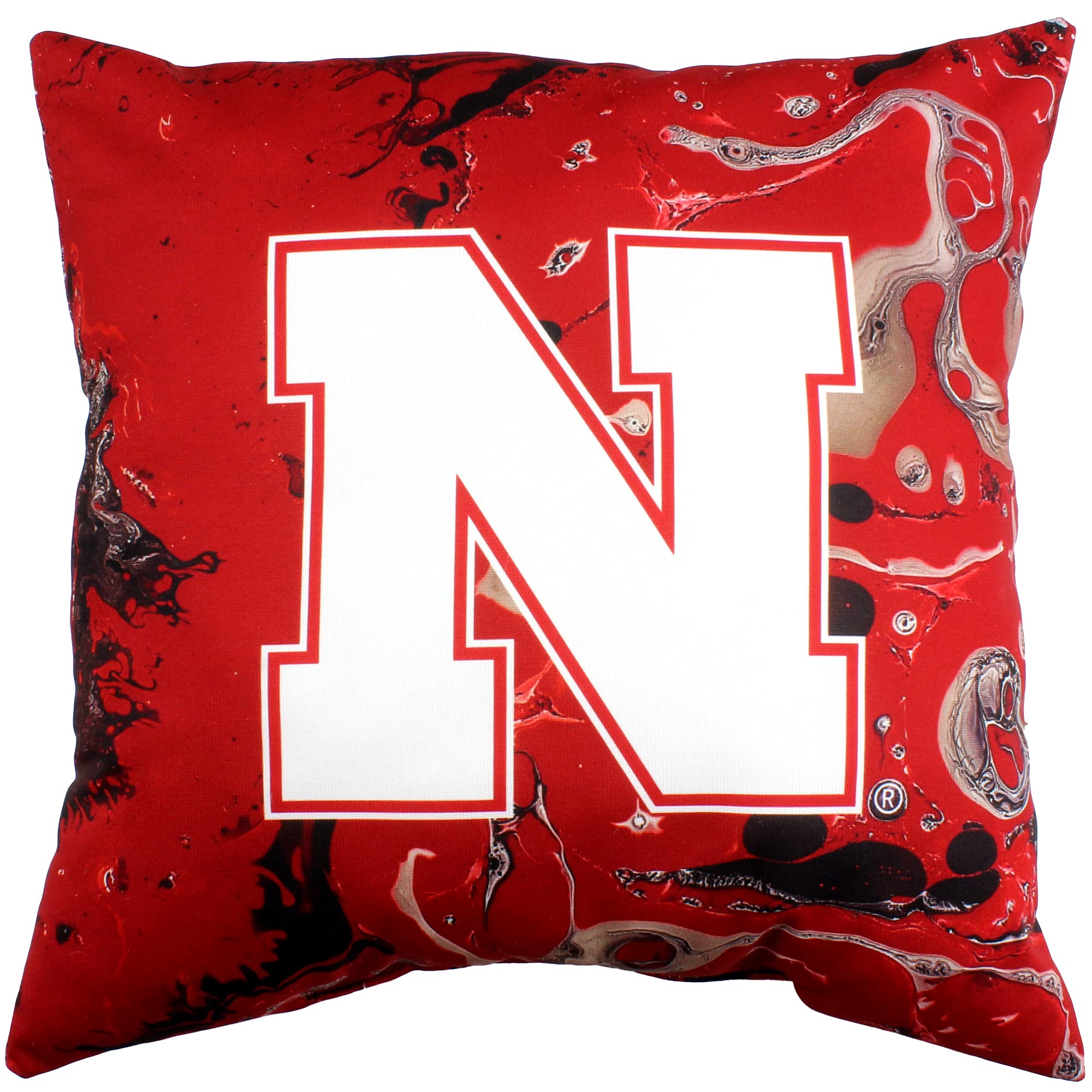 College Covers Nebraska Cornhuskers 2 Sided Color Swept Decorative Pillow, 16", Made in The USA