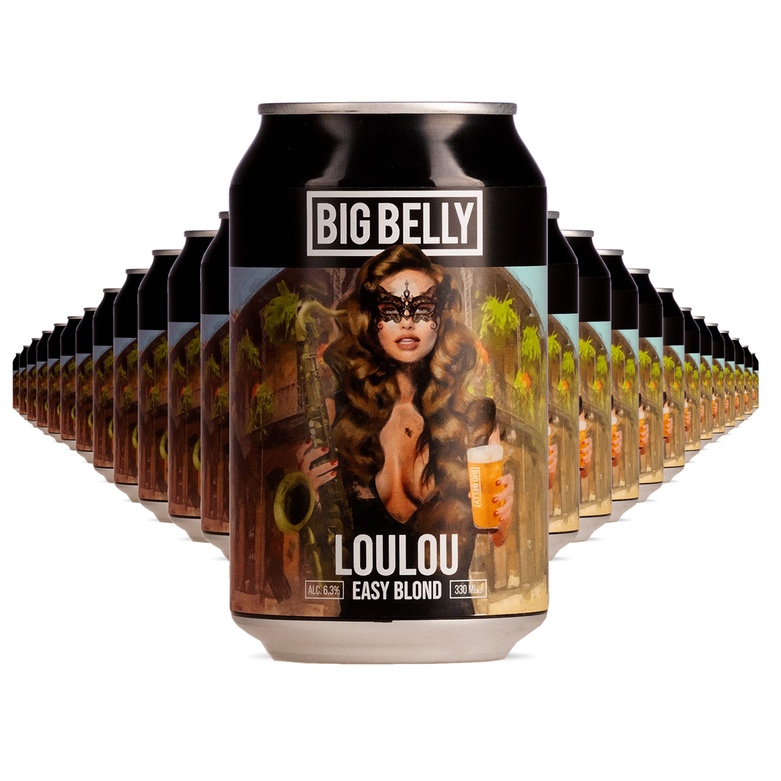 Big Belly `LouLou´ Easy Blond 6,3% (24 x 0,33l) ** Sparpack 22+2 GRATIS ** (inklusive 6,00 € Pfand)
