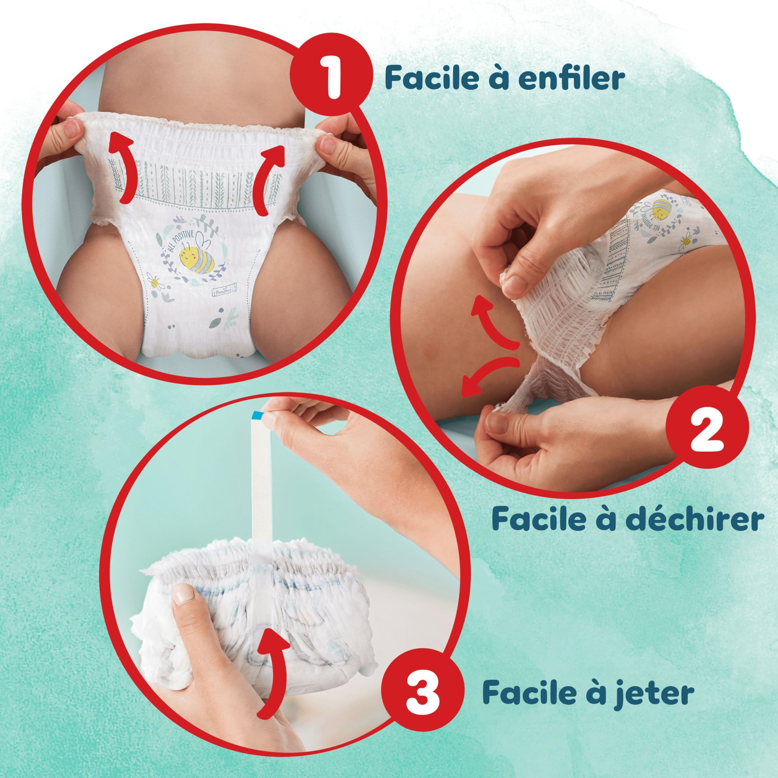 Pampers Harmonie Pants, Taille 5, 144 Couches-Culottes, 12-17kg, Protection Douce Pour La Peau Et Maintien Confortable 360°, Pack 1 Mois