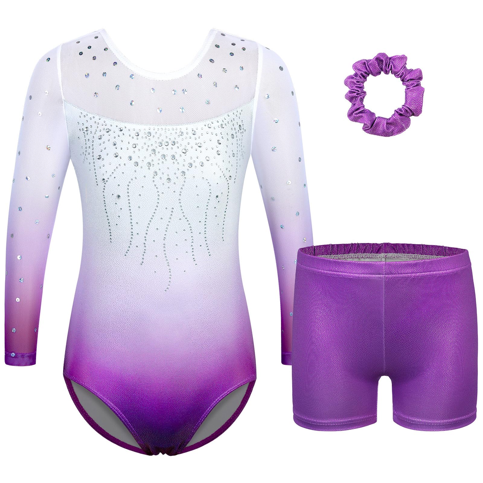 ZNYUNE Turnanzug mädchen mit Hose Turnanzug Ärmellos Tanzbod
