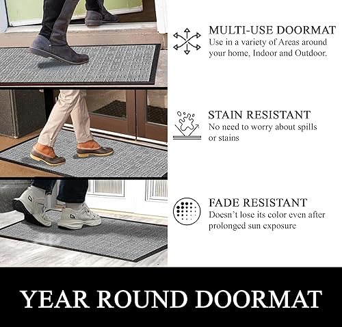 Miniatura 10 de A1 HOME COLLECTIONS A1HC - Tapete para interiores y exteriores, tapetes de bienvenida para entrada delantera y trasera, tapetes de patio para puerta