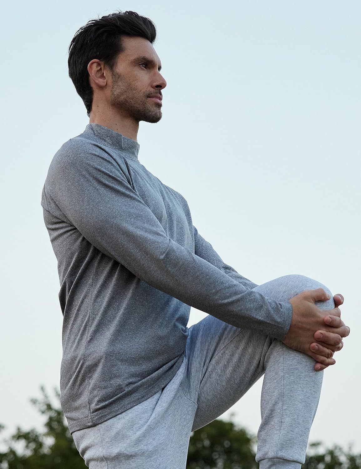 MAGCOMSEN Men's Thermal Shirts Long Sleeve Fleece Lined Base Layer Undershirts Athletic Warm Winter Workout Top