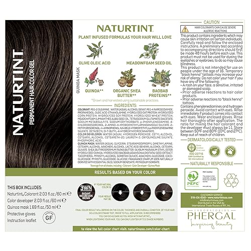 Miniatura 3 de Naturtint 3WN - Tinte permanente para el cabello castaño oscuro radiante natural (paquete de 1), sin amoníaco, vegano, libre de crueldad, hasta un