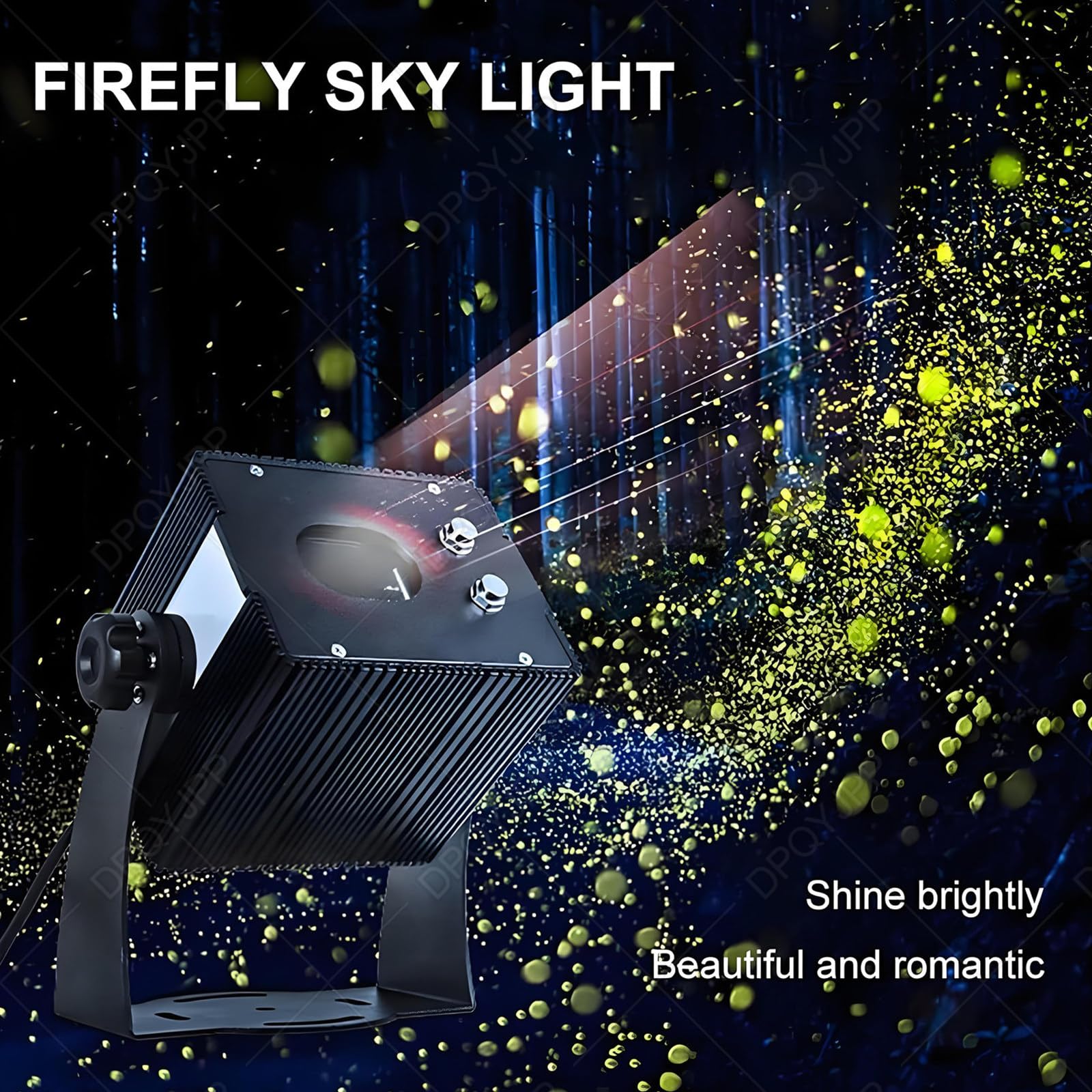Proiettore Luminoso dinamico a Forma lucciola 20 W, luci Natale Esterno, faretto LED Giardino Impermeabile IP65 con Effetto Stelle e multieffetti, per Decorazione Giardini e patii.