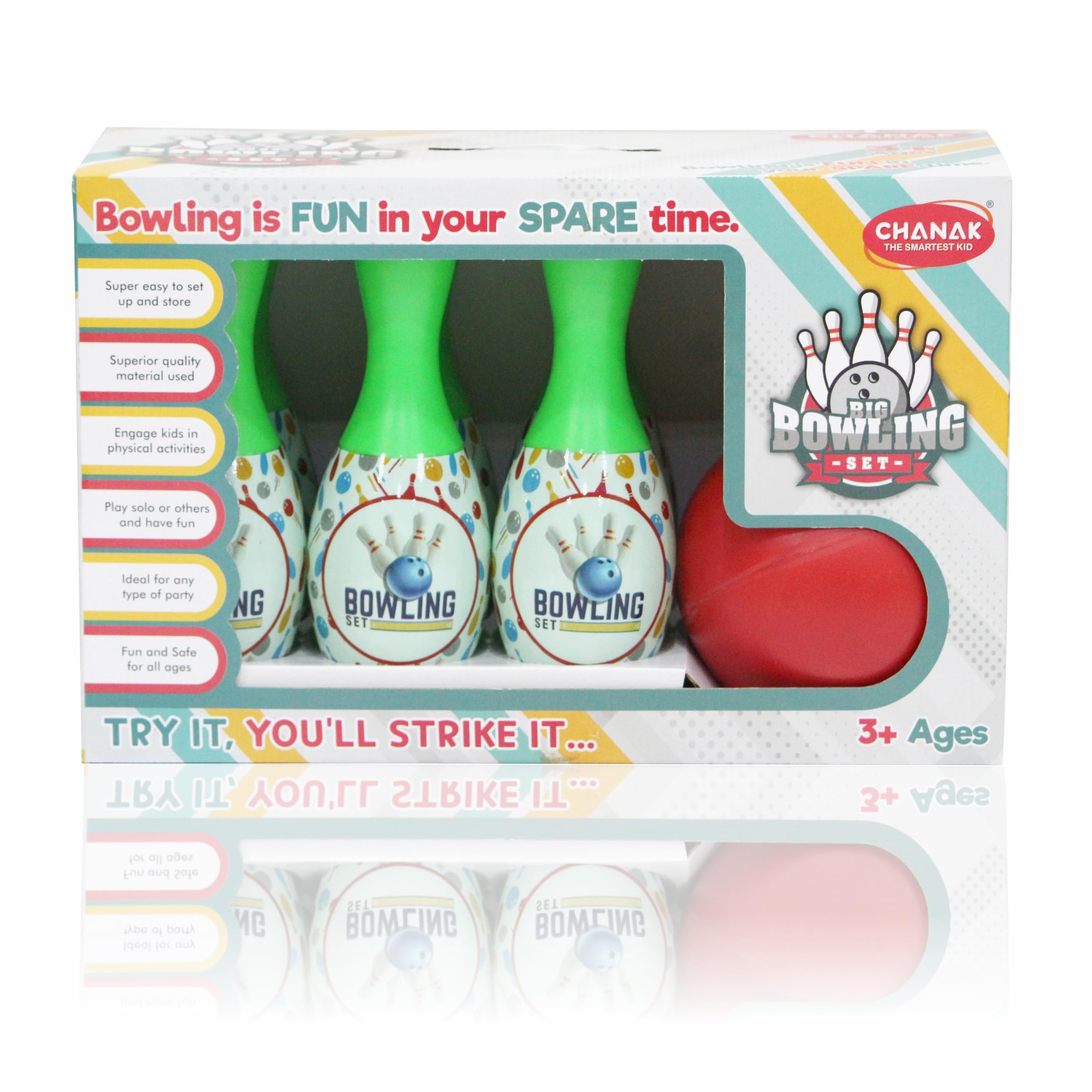 See full amazon price history chart for Chanak Plastic Big Bowling Game Set with 6 Pin and 1 Ball, Multicolor Bowling Set for Indoor & Outdoor Play, Non-Toxic Bowling Game, Suitable for Kids Above 3 Years, BIS Approved (Green) Chanak Plastic Big Bowling Game Set with 6 Pin and 1 Ball, Multicolor Bowling Set for Indoor & Outdoor Play, Non-Toxic Bowling Game, Suitable for Kids Above 3 Years, BIS Approved (Green) (B0BTSHJ4FK) Amazon Price History, Amazon Price Tracker
