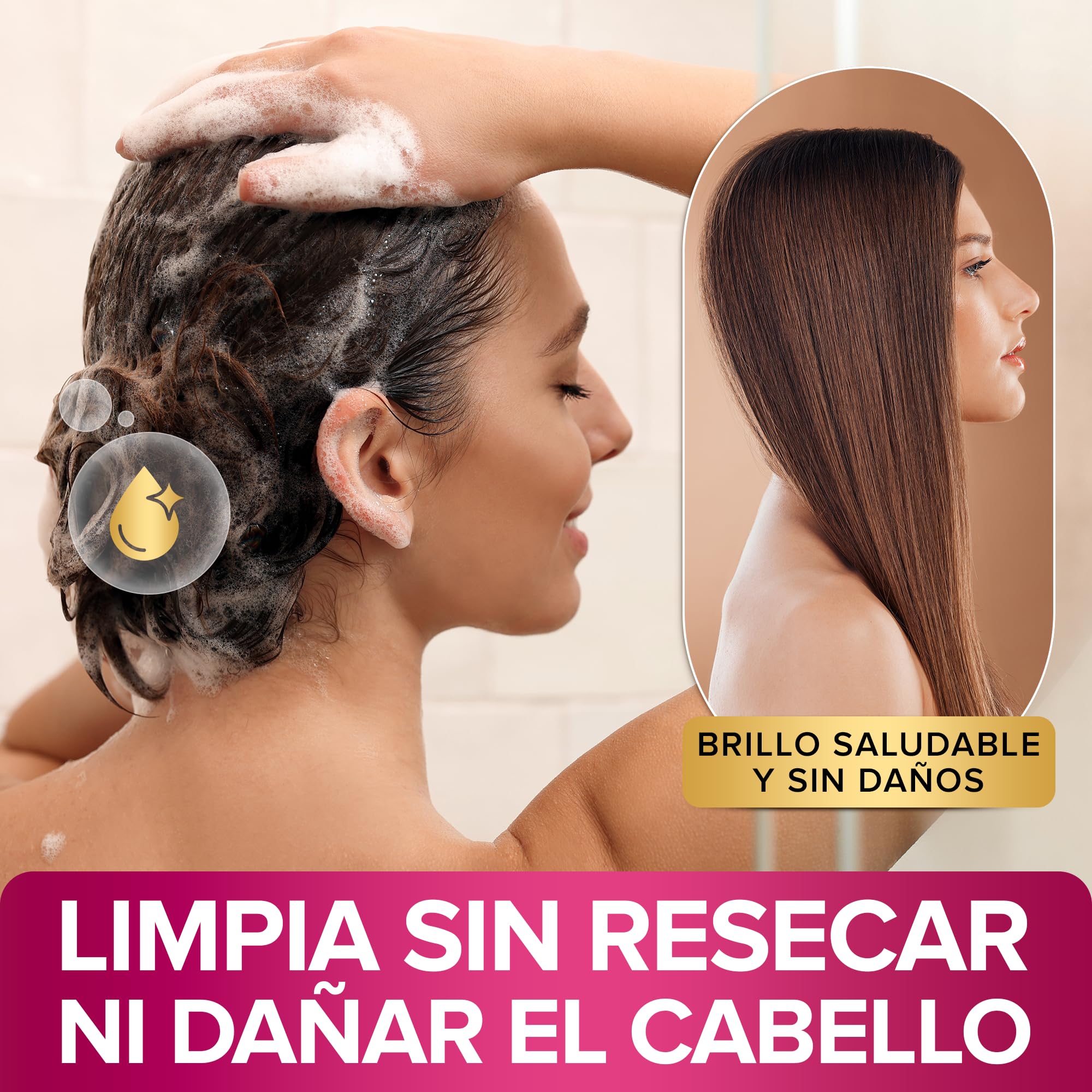 NYK1 Champu Sin Sulfatos Y Acondicionador (500ml x2) Champu Sin Sulfatos Ni Parabenos Y Cuidado Posterior Para Extensiones Y Color - Limpieza Suave Shampoo Sin Sulfato Y Acondicionador Ni Siliconas