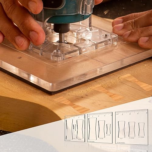 Miniatura 8 de 3 plantillas de enrutador de plantilla de incrustaciones de mariposa para carpintería, plantillas de plantilla de enrutador decorativas