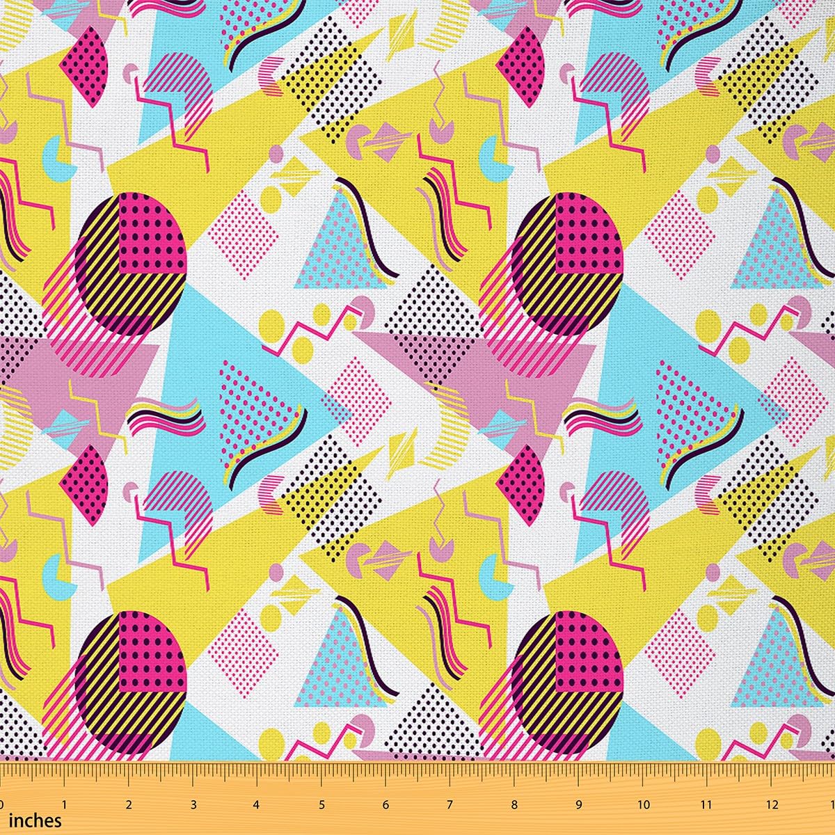 80s 90s Memphis Fabric by The Yard Memphis Geometric Vintage Fashion Upholstery Fabric for Chairs Modern Art Waterproof Outdoor Fabric 3 Yards (L276*W150cm) — image 1