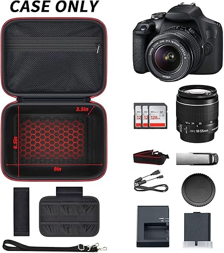 Miniatura 5 de Bolsa de cámara para fotografía con funda para cámara Canon Eos Rebel T7R50R100 Mark IIR50VR10R5R6R8 Mark IVSL3 DSLR SLR