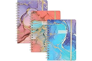 EOOUT 3PK Spiral Notebook Journals for Women - 6"x 8.5" Hardcover Notebook,...
