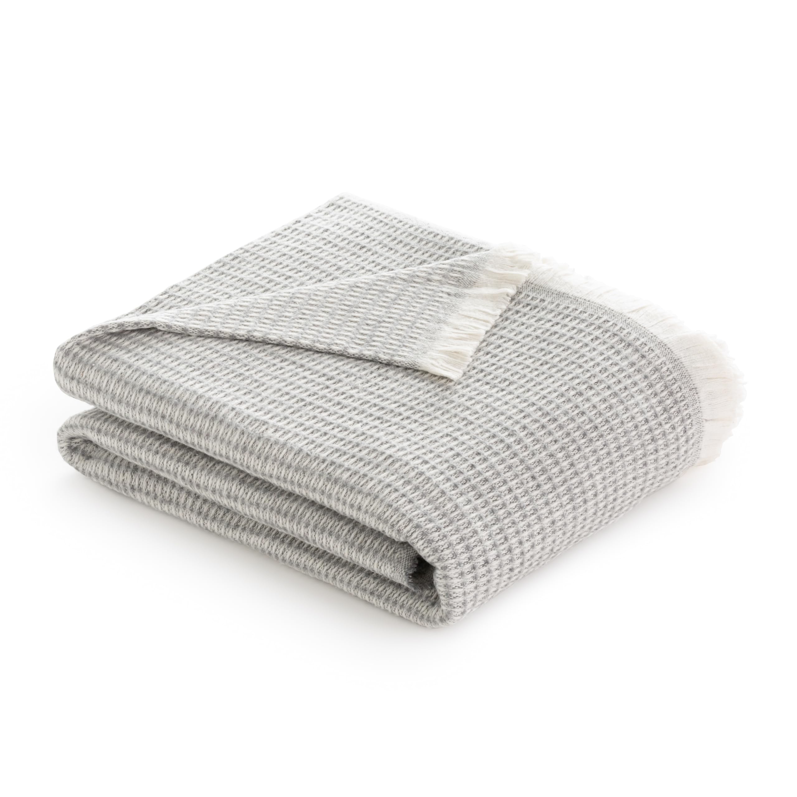 Todocama - Manta de Algodón Extrasuave con Diseño GOFRE, Colcha Multiusos Four Seasons para Sofá, Cama, Funda Decorativa y Manta Fular, (Gris Oscuro, 120x180cm).