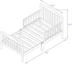 Lennox Furniture Toddler Bed Florence White