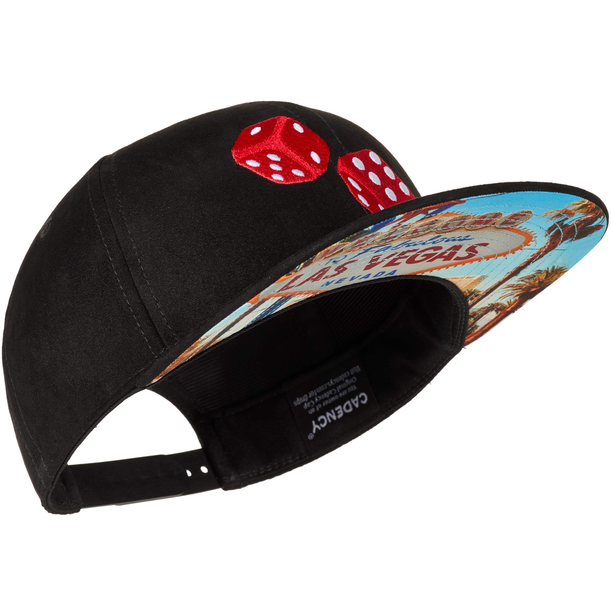 Cadency® - Gorra con diseño de Las Vegas para hombre y mujer, color negro, unisex, talla ajustable, Negro , Talla única