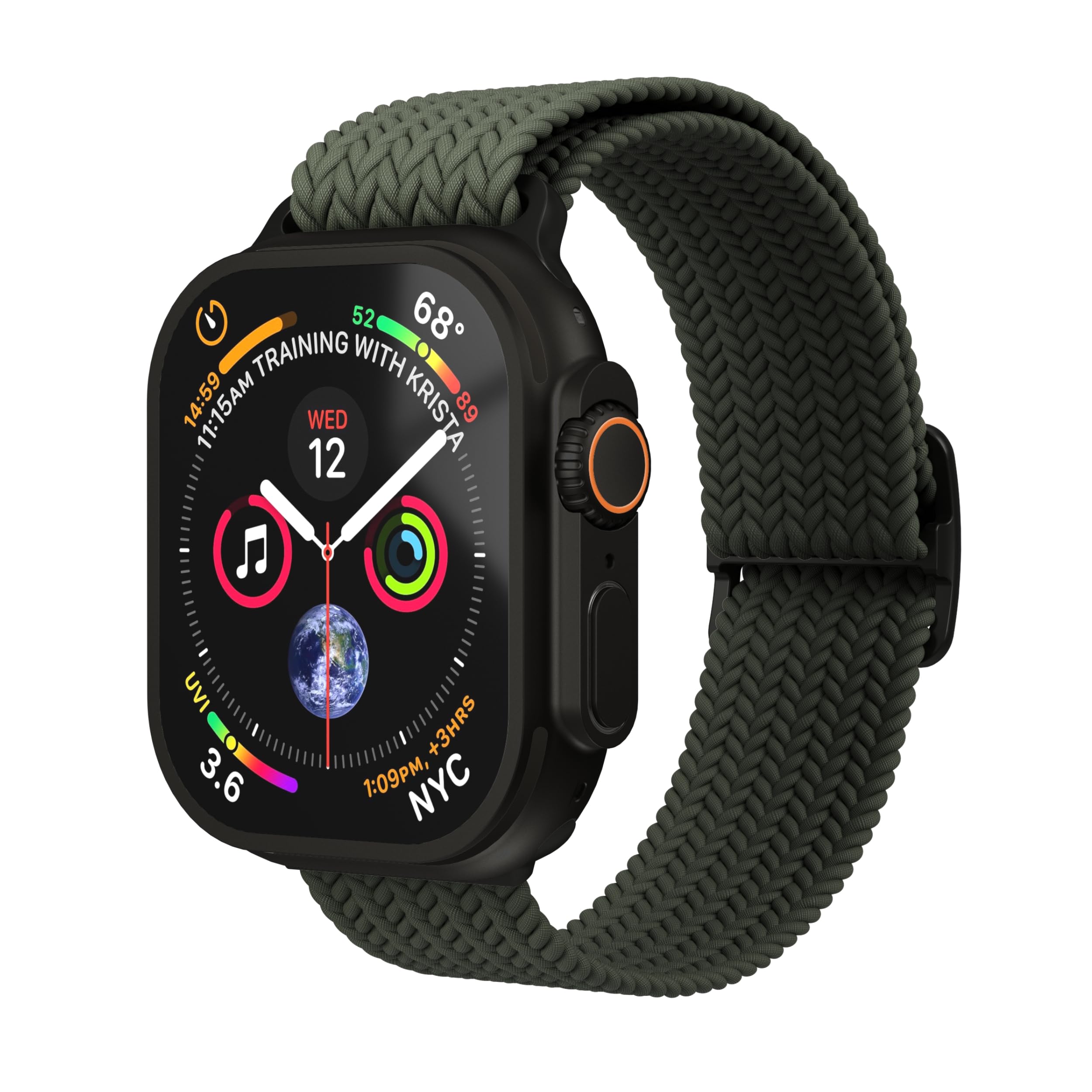 VONMÄHLEN Woven Loop – Geflochtenes Nylonarmband, stufenlos verstellbar, schweiß- und wasserabweisend, kompatibel mit Apple Watch