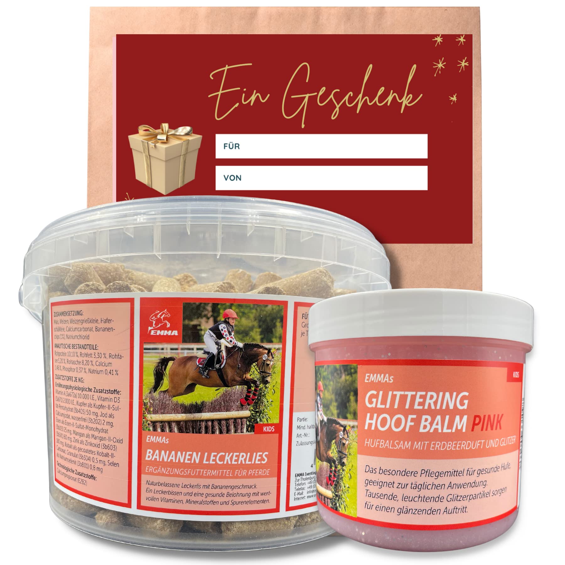Buy EMMA Horse Treats Banana + Glitter Huffett I Hoof Balm for Horses I