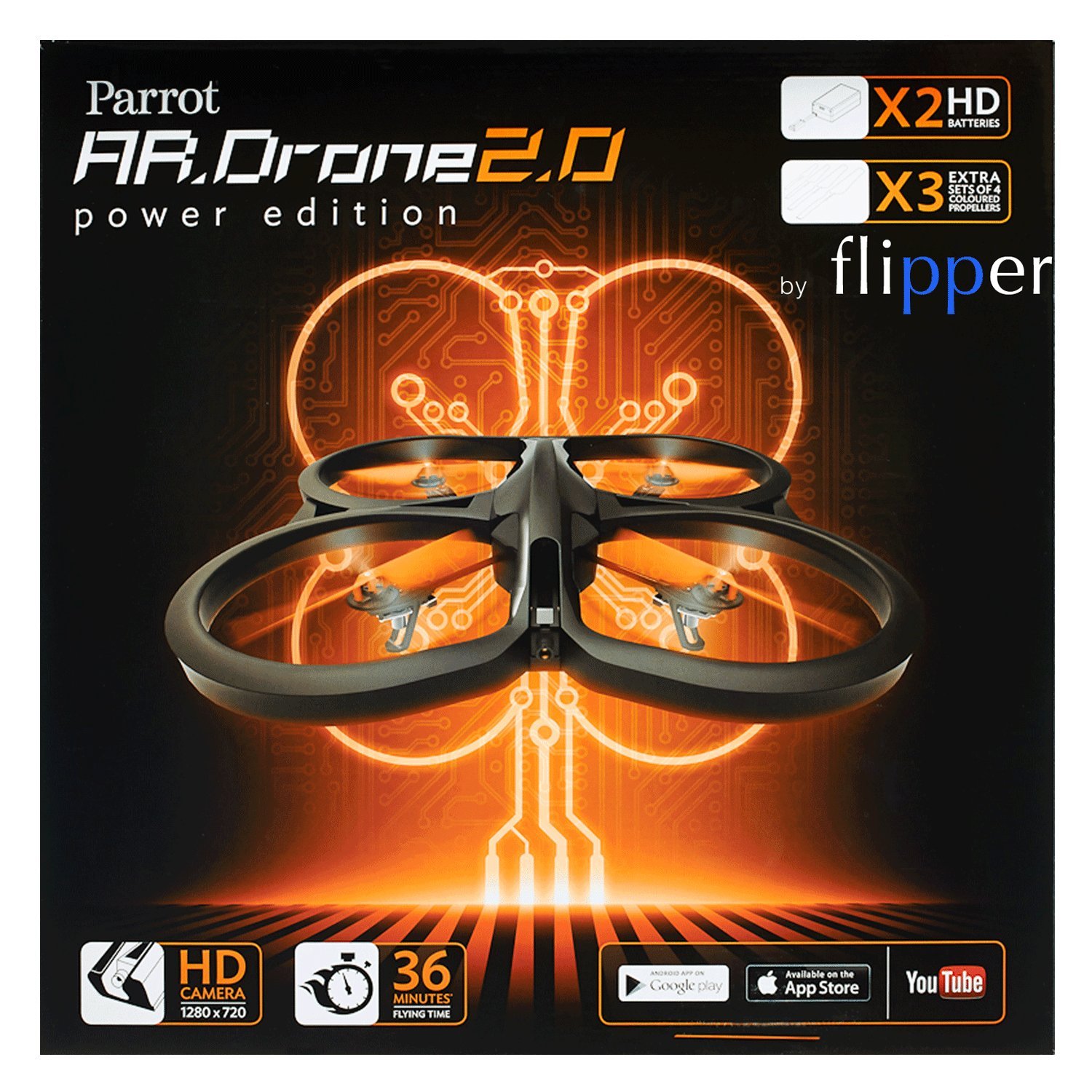 Parrot AR.Drone 2.0 Quadricopter Controlled by iPod Touch, iPhone