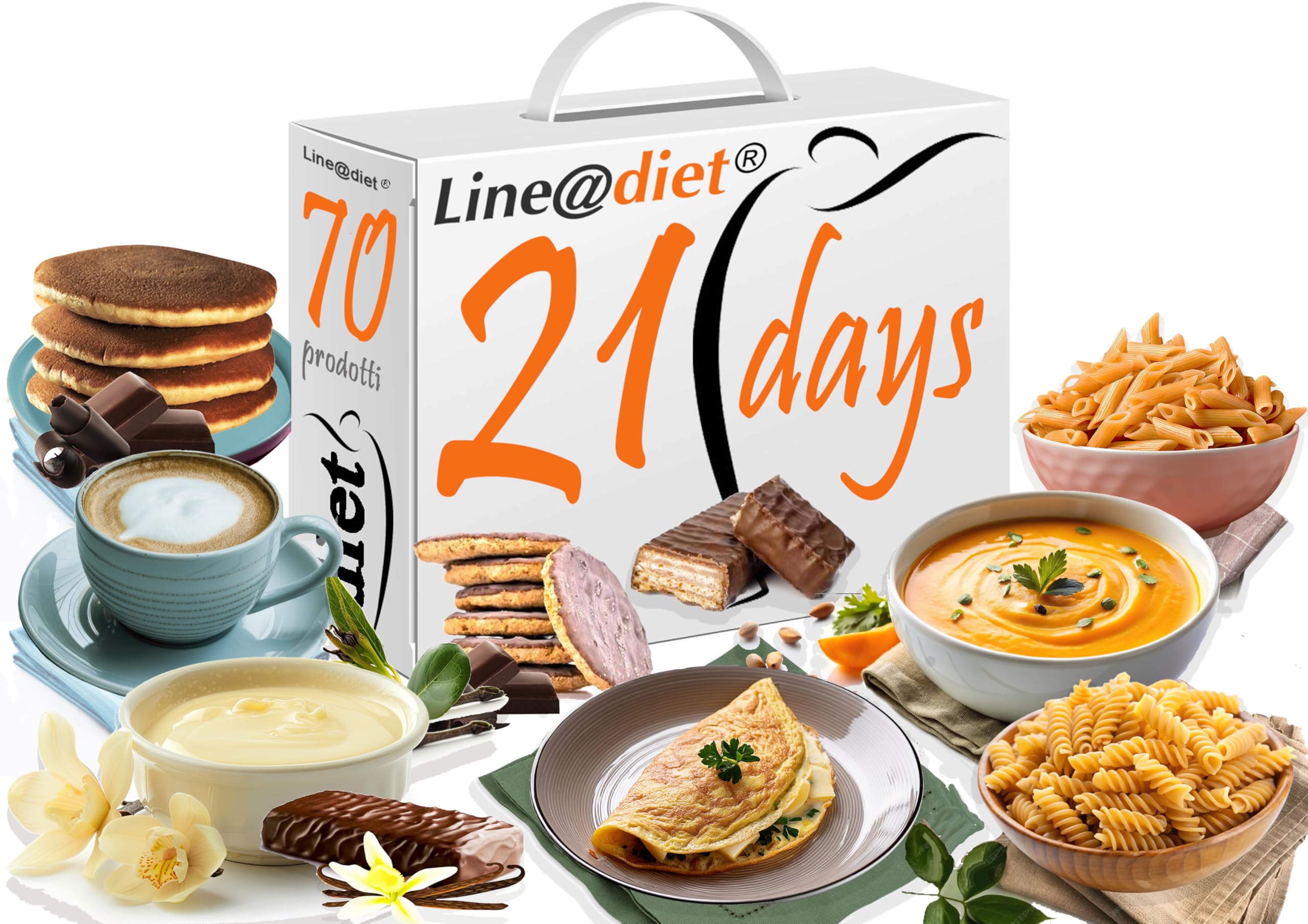 KIT KETO 21 giorni Opzione A | Fase 1 | con pasta, bevande, dessert, e snack low carb + guida
