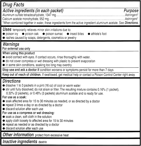 Miniatura 3 de Domeboro Medicated Soak erupción (solución de Burow), 12 paquetes de polvo (paquete de 2)