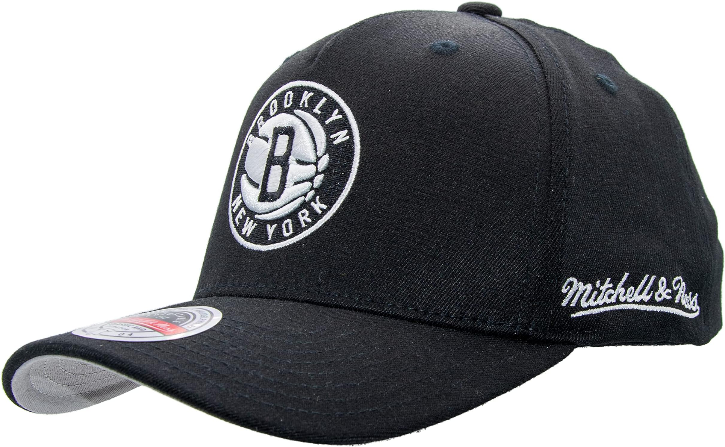 Mitchell & Ness NBA Classic Red Curved Eazy Snapback Caps Black