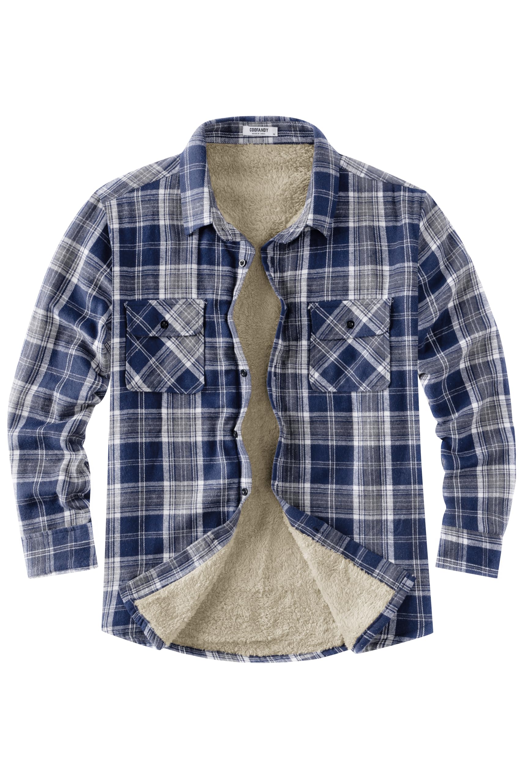 COOFANDY Sherpa Lined Flannel
