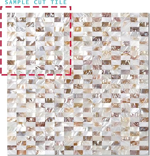 Miniatura 8 de Avant Decor  8 azulejos  Azulejos de mosaico de nácar  Azulejos de cocina para despegar y pegar  Azulejos de pared para pegar  Fácil instalación